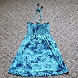 Ocean Drive long flowy tank with neck ties Small